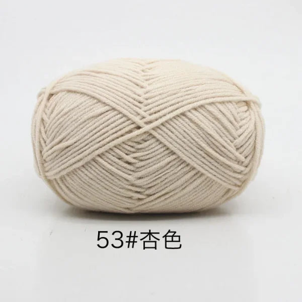 Soft 4ply Milk Cotton Knitting Yarn for Crochet and Sweaters - Himpall