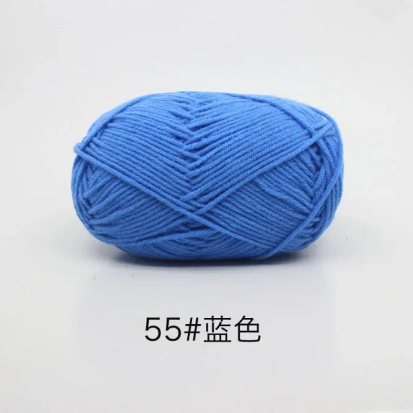 Soft 4ply Milk Cotton Knitting Yarn for Crochet and Sweaters - Himpall