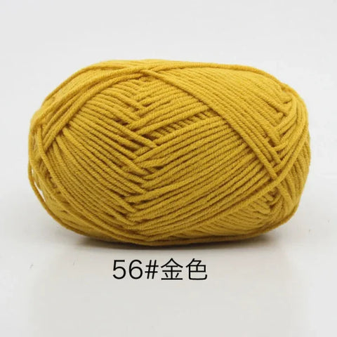 Soft 4ply Milk Cotton Knitting Yarn for Crochet and Sweaters - Himpall