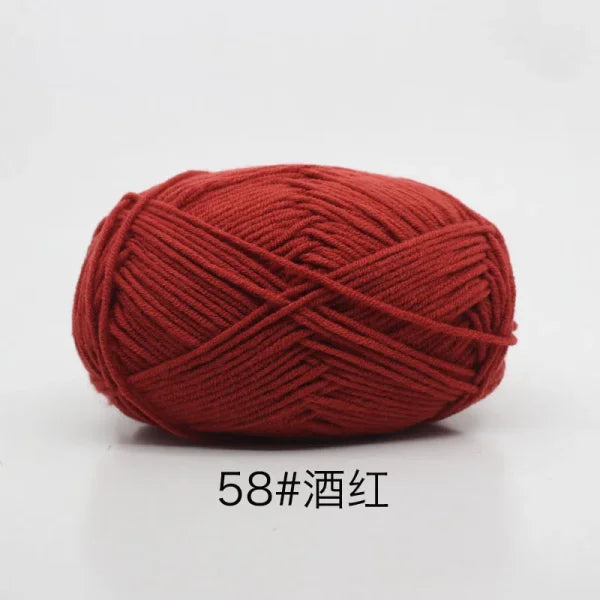 Soft 4ply Milk Cotton Knitting Yarn for Crochet and Sweaters - Himpall