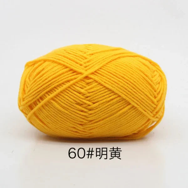 Soft 4ply Milk Cotton Knitting Yarn for Crochet and Sweaters - Himpall