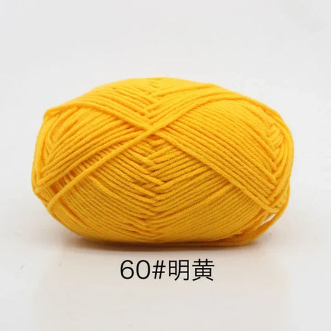 Soft 4ply Milk Cotton Knitting Yarn for Crochet and Sweaters - Himpall