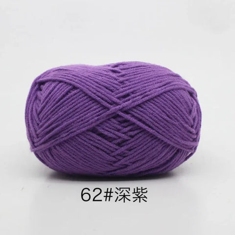 Soft 4ply Milk Cotton Knitting Yarn for Crochet and Sweaters - Himpall