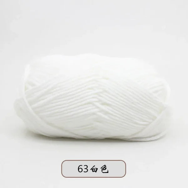 Soft 4ply Milk Cotton Knitting Yarn for Crochet and Sweaters - Himpall