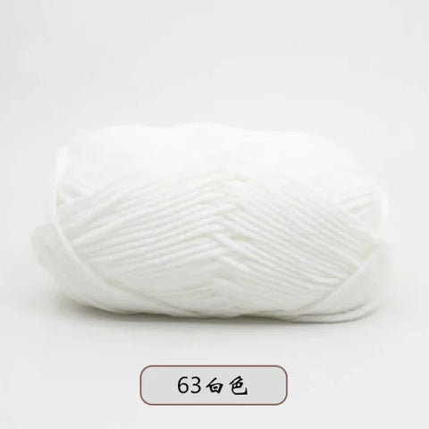 Soft 4ply Milk Cotton Knitting Yarn for Crochet and Sweaters - Himpall