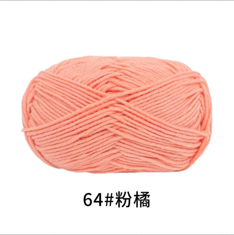 Soft 4ply Milk Cotton Knitting Yarn for Crochet and Sweaters - Himpall