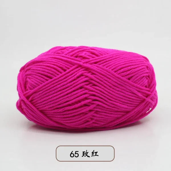 Soft 4ply Milk Cotton Knitting Yarn for Crochet and Sweaters - Himpall