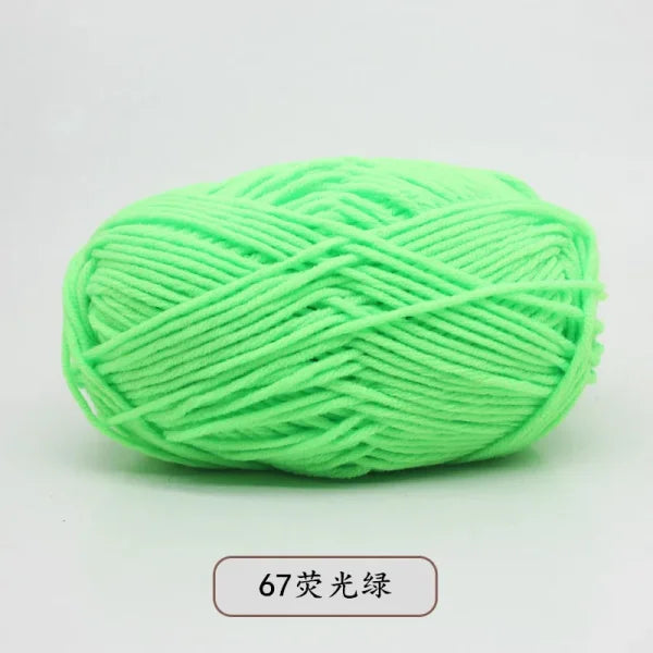 Soft 4ply Milk Cotton Knitting Yarn for Crochet and Sweaters - Himpall