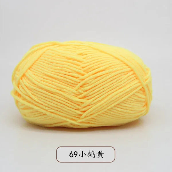 Soft 4ply Milk Cotton Knitting Yarn for Crochet and Sweaters - Himpall