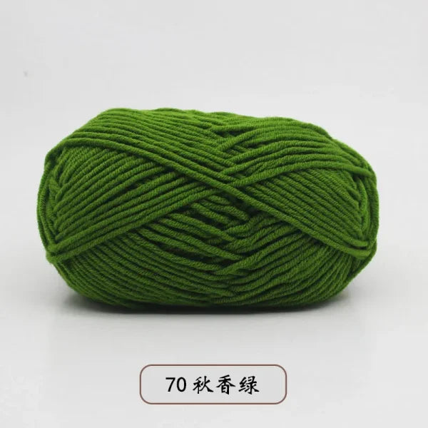 Soft 4ply Milk Cotton Knitting Yarn for Crochet and Sweaters - Himpall