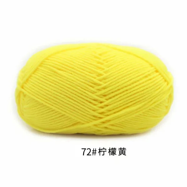 Soft 4ply Milk Cotton Knitting Yarn for Crochet and Sweaters - Himpall