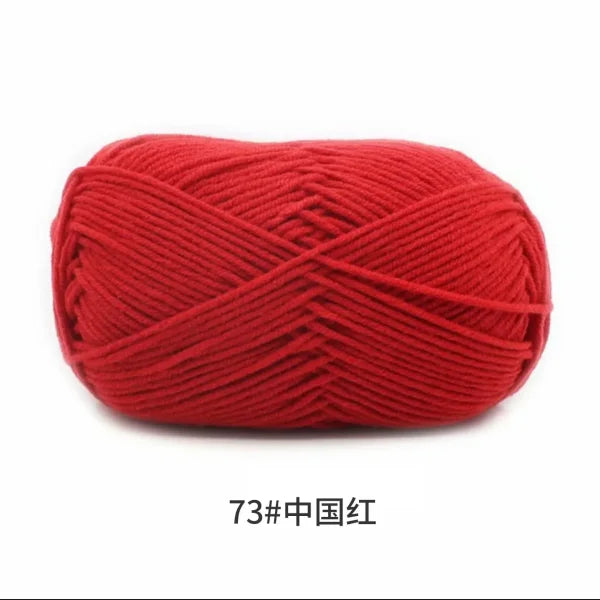Soft 4ply Milk Cotton Knitting Yarn for Crochet and Sweaters - Himpall