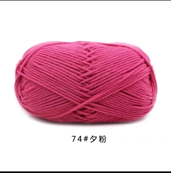 Soft 4ply Milk Cotton Knitting Yarn for Crochet and Sweaters - Himpall