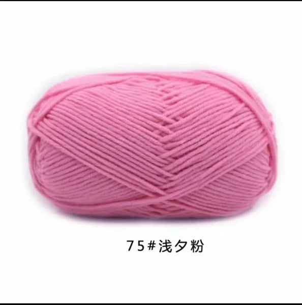 Soft 4ply Milk Cotton Knitting Yarn for Crochet and Sweaters - Himpall