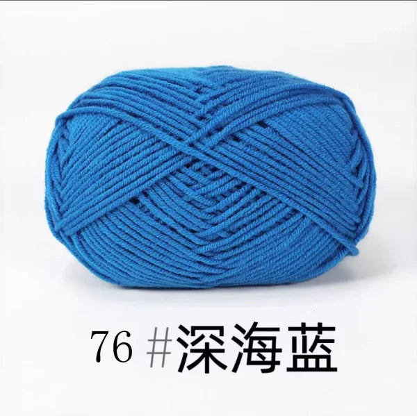 Soft 4ply Milk Cotton Knitting Yarn for Crochet and Sweaters - Himpall