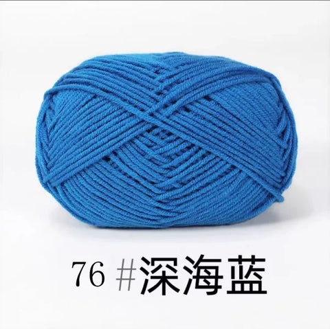 Soft 4ply Milk Cotton Knitting Yarn for Crochet and Sweaters - Himpall