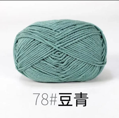 Soft 4ply Milk Cotton Knitting Yarn for Crochet and Sweaters - Himpall