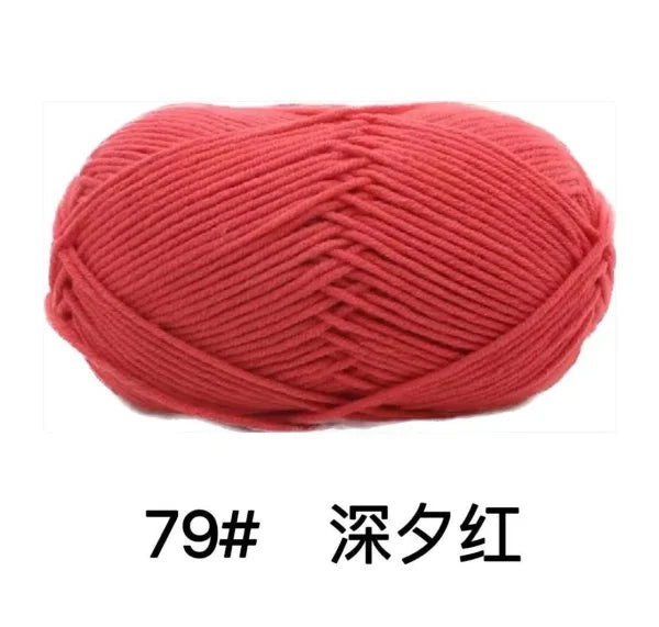 Soft 4ply Milk Cotton Knitting Yarn for Crochet and Sweaters - Himpall