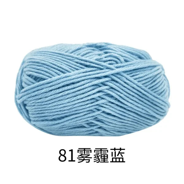 Soft 4ply Milk Cotton Knitting Yarn for Crochet and Sweaters - Himpall