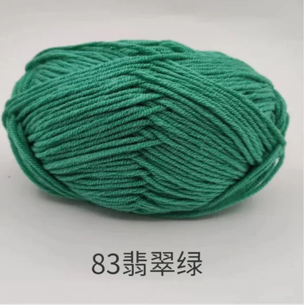Soft 4ply Milk Cotton Knitting Yarn for Crochet and Sweaters - Himpall