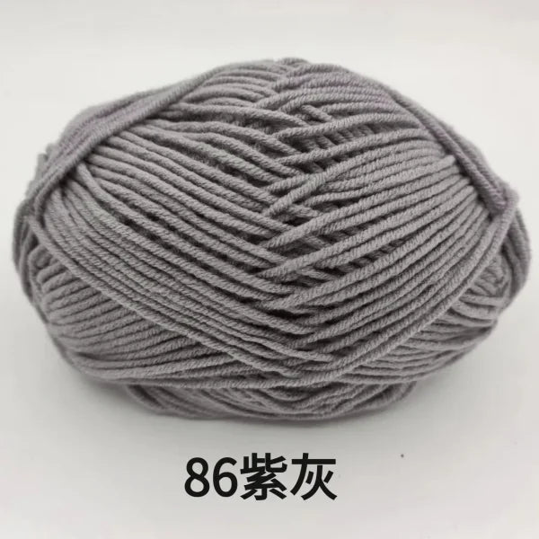 Soft 4ply Milk Cotton Knitting Yarn for Crochet and Sweaters - Himpall