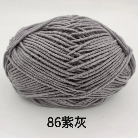 Soft 4ply Milk Cotton Knitting Yarn for Crochet and Sweaters - Himpall
