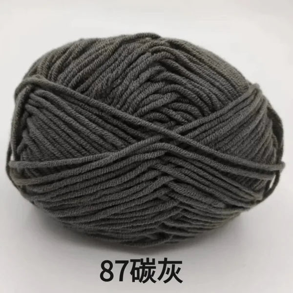 Soft 4ply Milk Cotton Knitting Yarn for Crochet and Sweaters - Himpall