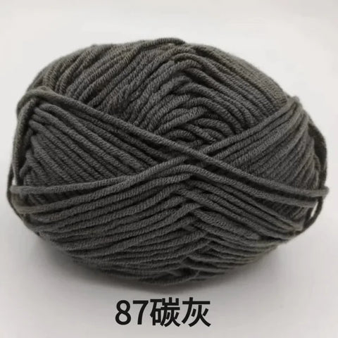 Soft 4ply Milk Cotton Knitting Yarn for Crochet and Sweaters - Himpall