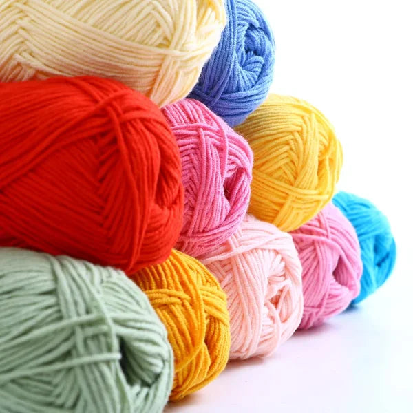 Soft 4ply Milk Cotton Knitting Yarn for Crochet and Sweaters - Himpall