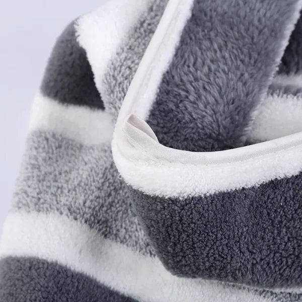 Striped Face & Bath Towel - Soft Absorbent & Quick-Drying