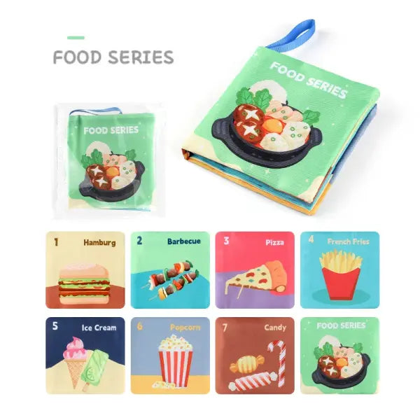 Soft Baby Books toys Montessori 3D Touch Feel High Contrast Cloth Book Sensory Early Learning games for kids