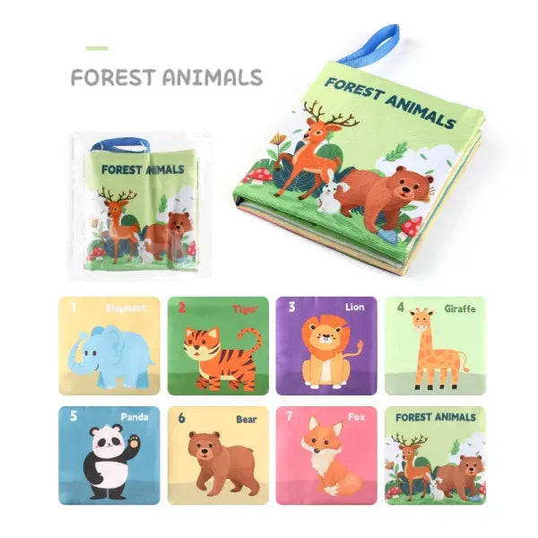 Soft Baby Books toys Montessori 3D Touch Feel High Contrast Cloth Book Sensory Early Learning games for kids