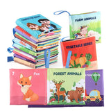 Soft Baby Books toys Montessori 3D Touch Feel High Contrast Cloth Book Sensory Early Learning games for kids