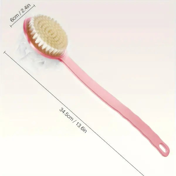 Soft Body Scrubber Shower Exfoliating Scrubs Long Handle Bath Brush Exfoliator Skin Massager Cleaning Brush Bathroom