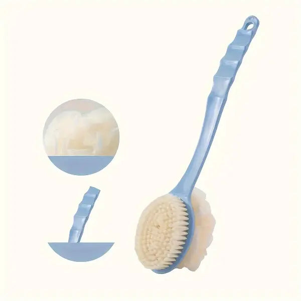 Soft Body Scrubber Shower Exfoliating Scrubs Long Handle Bath Brush Exfoliator Skin Massager Cleaning Brush Bathroom