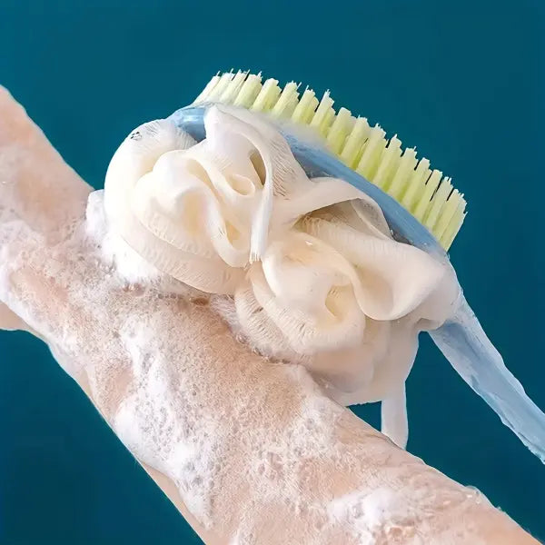 Soft Body Scrubber Shower Exfoliating Scrubs Long Handle Bath Brush Exfoliator Skin Massager Cleaning Brush Bathroom