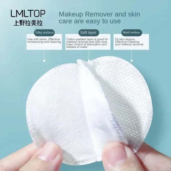 Soft Cotton Round Pads - Facial Makeup Remover & Cleansing - Himpall