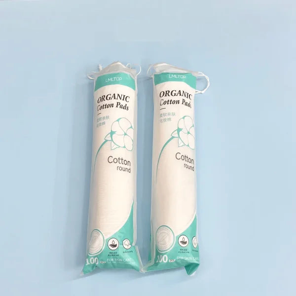 Soft Cotton Round Pads - Facial Makeup Remover & Cleansing - Himpall