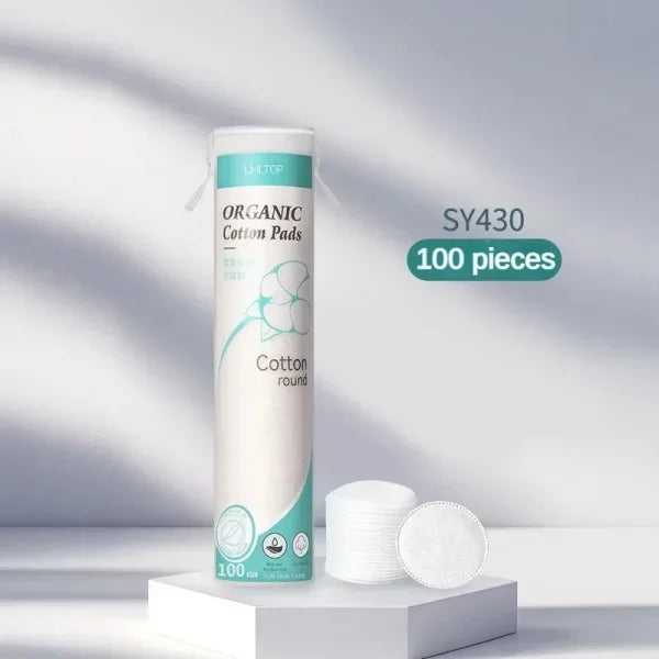 Soft Cotton Round Pads - Facial Makeup Remover & Cleansing - Himpall