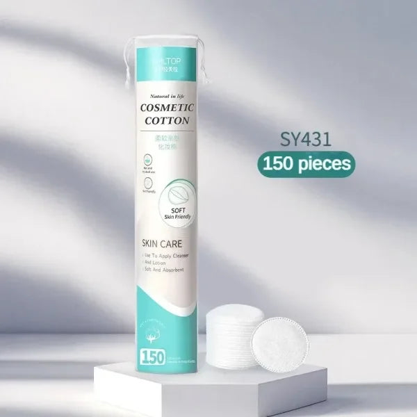 Soft Cotton Round Pads - Facial Makeup Remover & Cleansing - Himpall