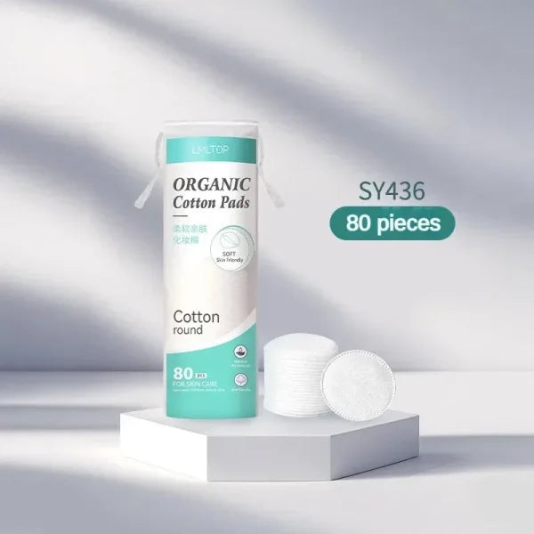 Soft Cotton Round Pads - Facial Makeup Remover & Cleansing - Himpall