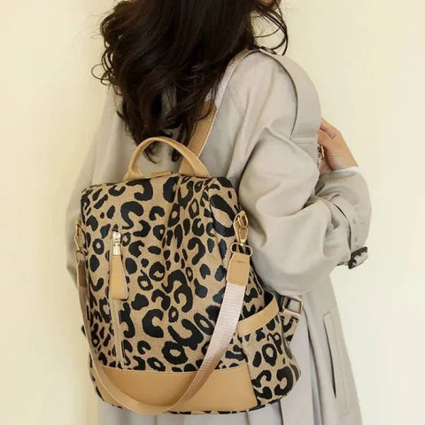 Leisure Travel Soft Leather Shoulder Bag: Large Capacity