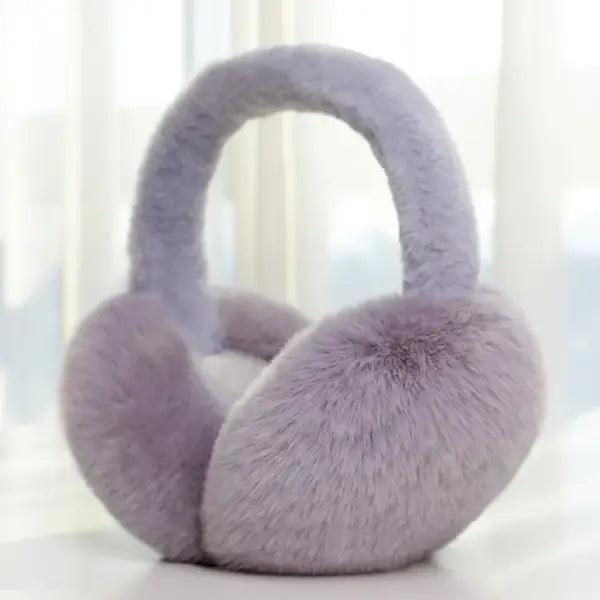 Winter Plush Ear Warmers – Soft Outdoor Earmuffs for Women & Men Warm Cold-Weather Ear Covers - Grey-style4