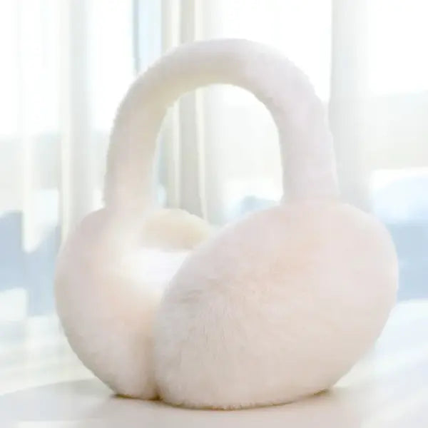 Winter Plush Ear Warmers – Soft Outdoor Earmuffs for Women & Men Warm Cold-Weather Ear Covers - White-style4
