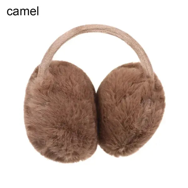 Winter Plush Ear Warmers – Soft Outdoor Earmuffs for Women & Men Warm Cold-Weather Ear Covers - camel -Style2