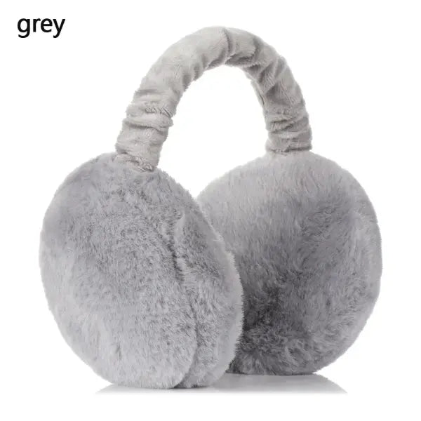 Winter Plush Ear Warmers – Soft Outdoor Earmuffs for Women & Men Warm Cold-Weather Ear Covers - grey -Style1