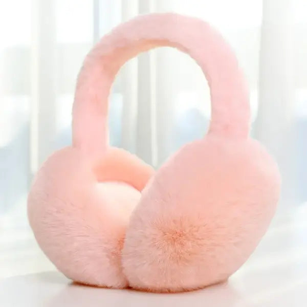 Winter Plush Ear Warmers – Soft Outdoor Earmuffs for Women & Men Warm Cold-Weather Ear Covers - Pink-style4