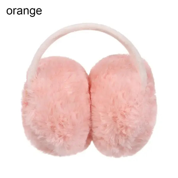 Winter Plush Ear Warmers – Soft Outdoor Earmuffs for Women & Men Warm Cold-Weather Ear Covers - orange -Style2