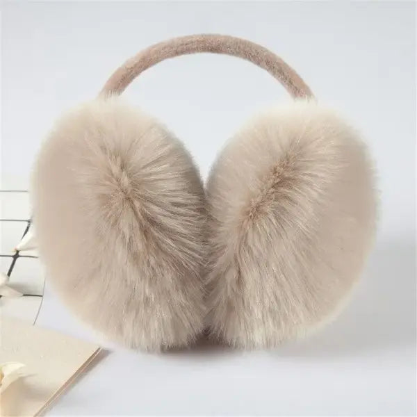 Winter Plush Ear Warmers – Soft Outdoor Earmuffs for Women & Men Warm Cold-Weather Ear Covers - khaki -Style3