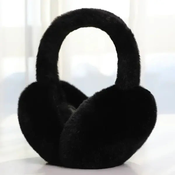 Winter Plush Ear Warmers – Soft Outdoor Earmuffs for Women & Men Warm Cold-Weather Ear Covers - Black-style4